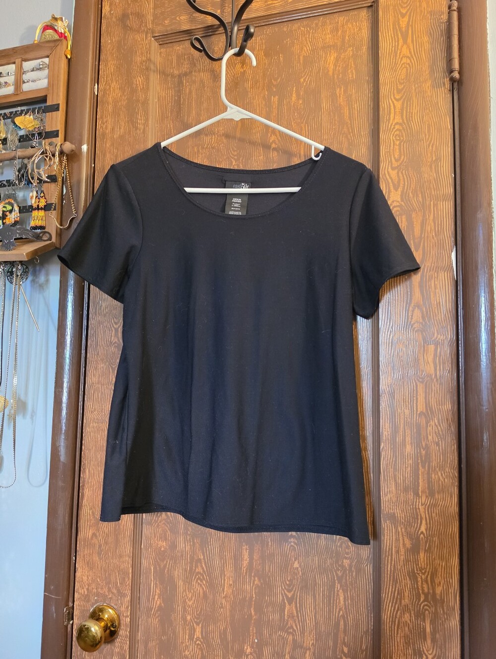 East 5th Black Short-Sleeve Scoop Neck Top
